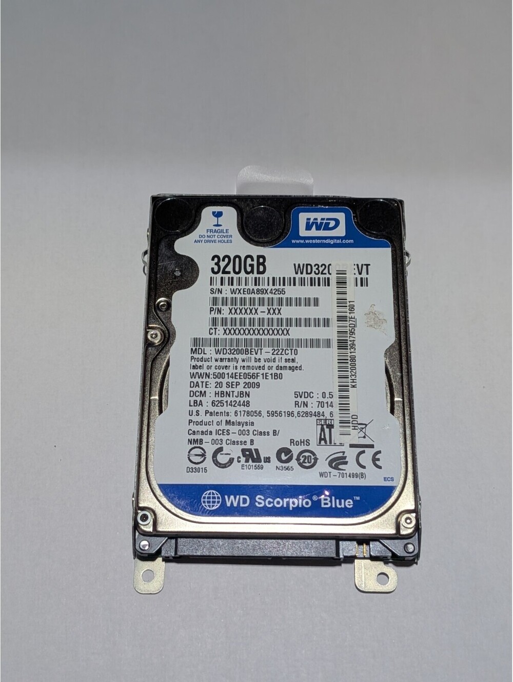 Western Digital WD3200BPVT Hard Drive WD Tested Laptop Desktop 22ZCT0 2009